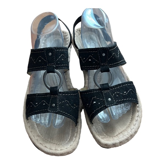 Earth Spirit Shoes Earth Spirit Womens Shoes Comfort Gelron Black Walking Sandals Size 1